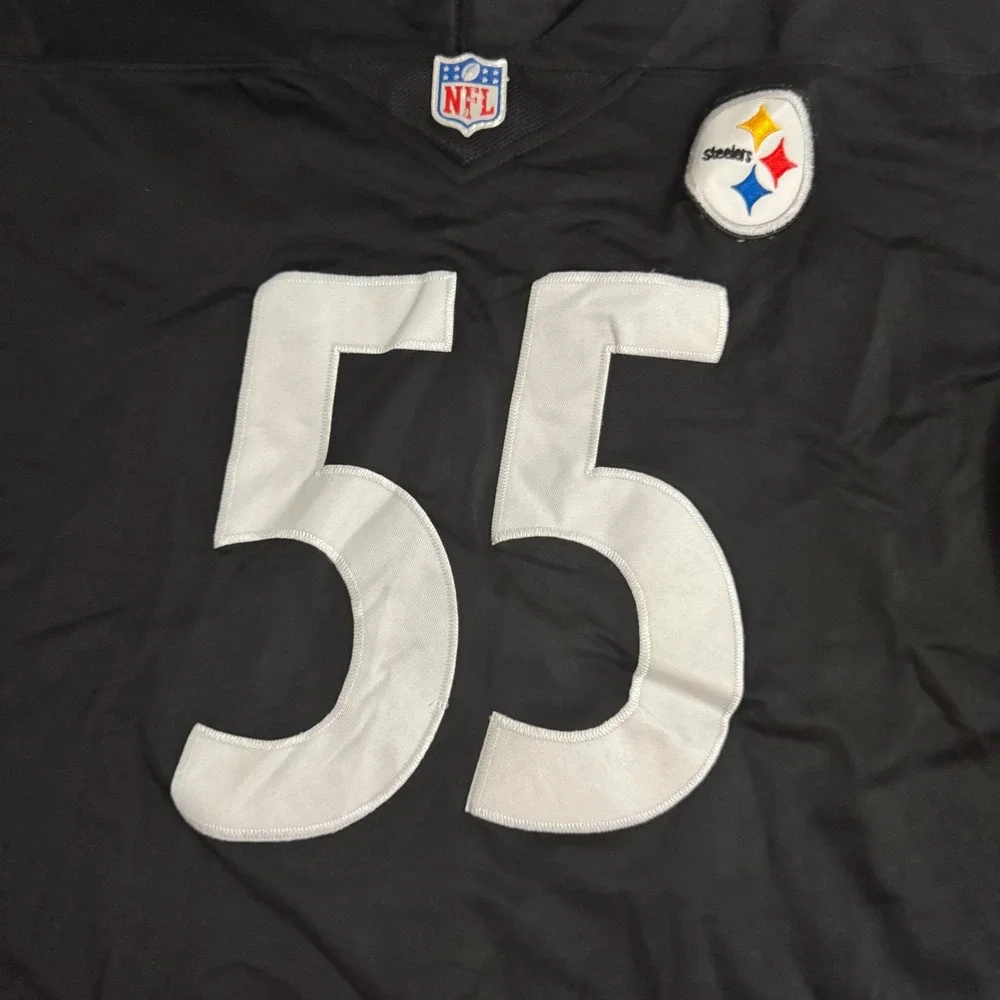 Nike NFL Pittsburgh Steelers Devin Bush 55 Jersey Black Mens XL